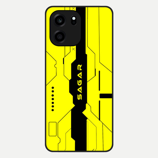  Circuit CYBERPUNK Custom Name Glass Case For OnePlus Nord CE 6 back cover – full design glossy printed glass finish