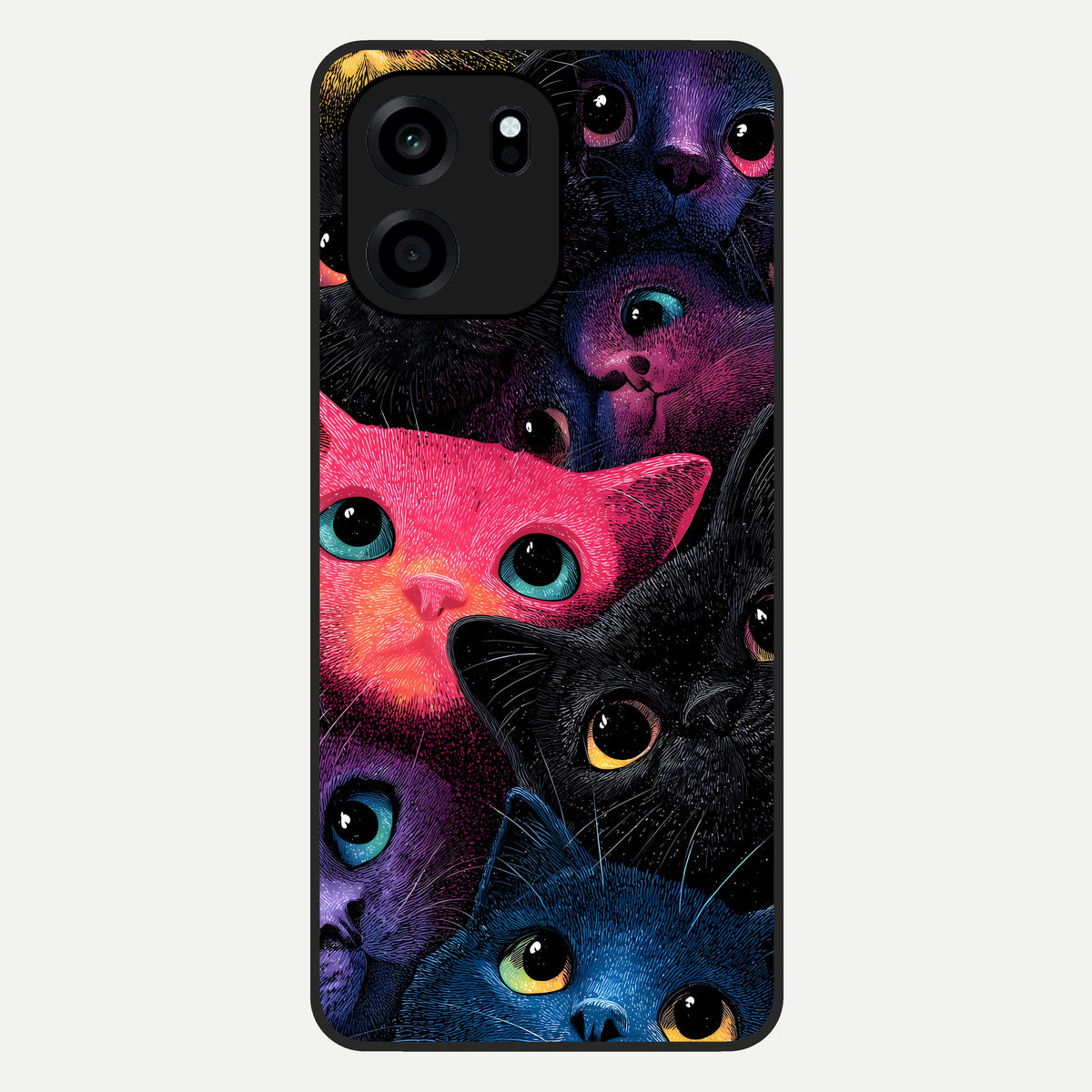  Cosmic Cats Dreams Glass Case For OnePlus Nord CE 6 back cover – full design glossy printed glass finish
