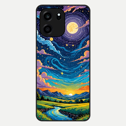  Dreamy Night Landscape Glass Case For OnePlus Nord CE 6 back cover – full design glossy printed glass finish