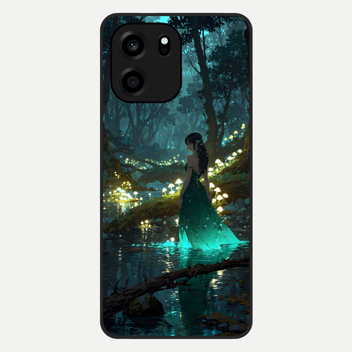  Enchanted Forest Glow Glass Case For OnePlus Nord CE 6 back cover – full design glossy printed glass finish