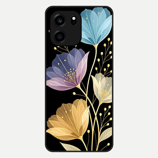  Flower Bloom Glow Glass Case For OnePlus Nord CE 6 back cover – full design glossy printed glass finish