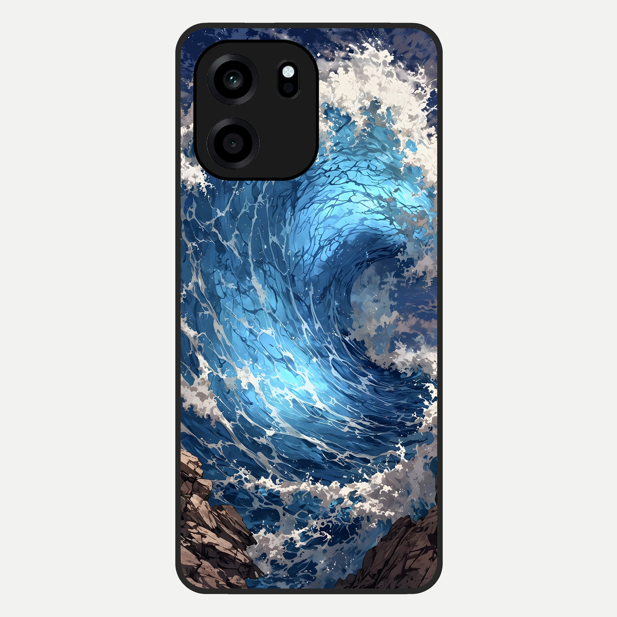  Giant Ocean Wave Glass Case For OnePlus Nord CE 6 back cover – full design glossy printed glass finish