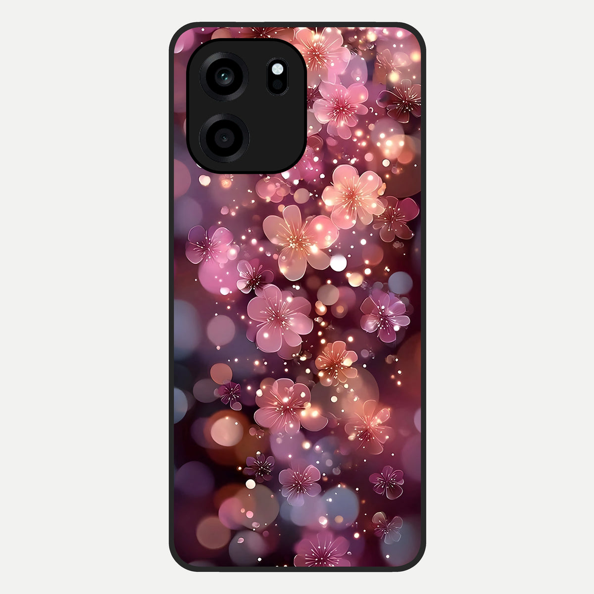  Glowing Petal Bliss Glass Case For OnePlus Nord CE 6 back cover – full design glossy printed glass finish
