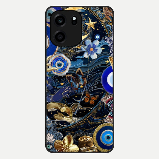  Golden Moon Magic Glass Case For OnePlus Nord CE 6 back cover – full design glossy printed glass finish