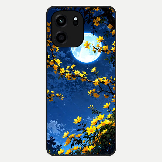  Golden Night Glow Glass Case For OnePlus Nord CE 6 back cover – full design glossy printed glass finish