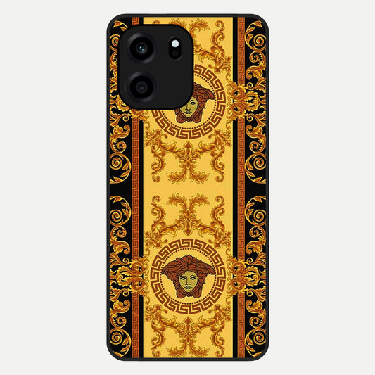  Golden Royal Heritage Glass Case For OnePlus Nord CE 6 back cover – full design glossy printed glass finish