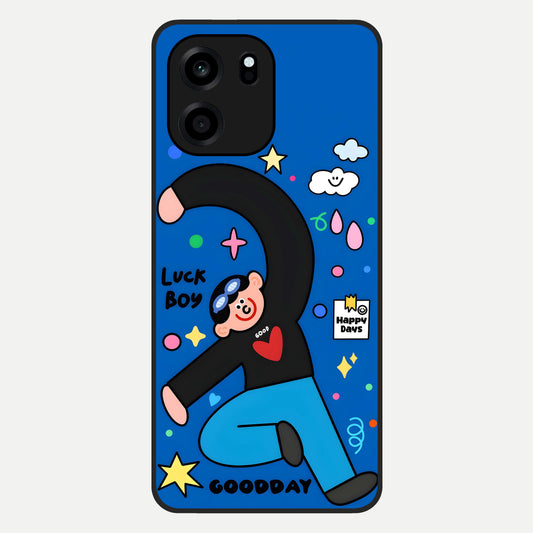  Happy Luck Vibe Glass Case For OnePlus Nord CE 6 back cover – full design glossy printed glass finish