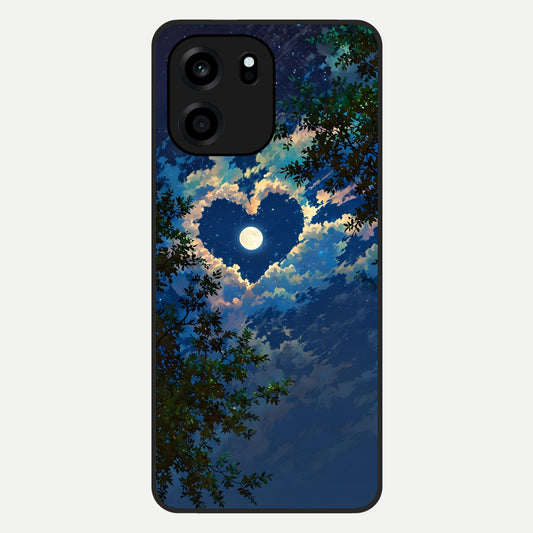 Heart With Moon Sky Glass Case For OnePlus Nord CE 6 back cover – full design glossy printed glass finish