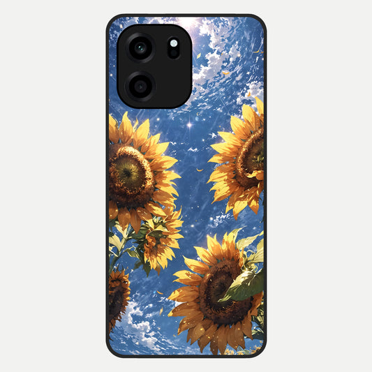  Heavenly Sunflower Rise Glass Case For OnePlus Nord CE 6 back cover – full design glossy printed glass finish