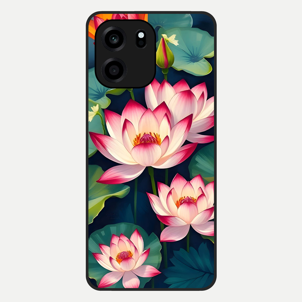 Lotus Dream Serenity Glass Case For OnePlus Nord CE 6 back cover – full design glossy printed glass finish