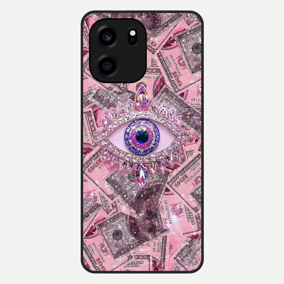  Money Eye Luxe Glass Case For OnePlus Nord CE 6 back cover – full design glossy printed glass finish