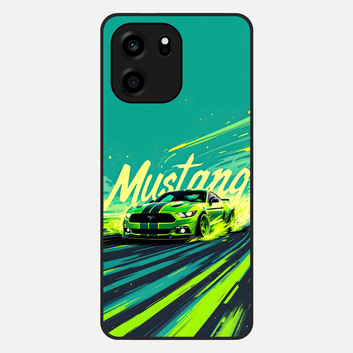  Mustang Bang Glass Case For OnePlus Nord CE 6 back cover – full design glossy printed glass finish
