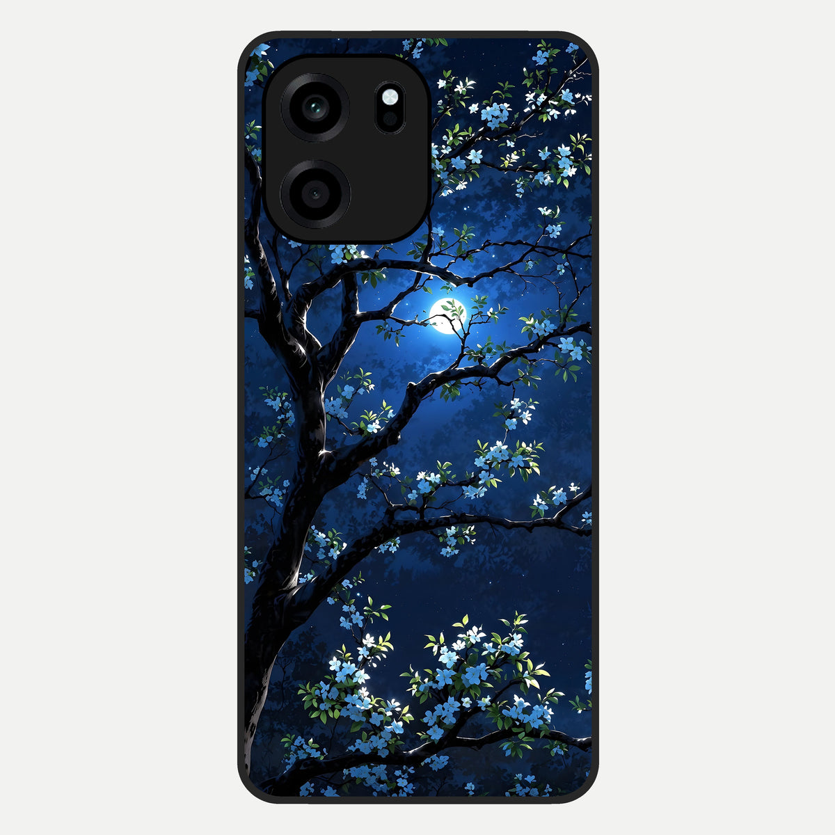  Mystic Floral Night Glass Case For OnePlus Nord CE 6 back cover – full design glossy printed glass finish