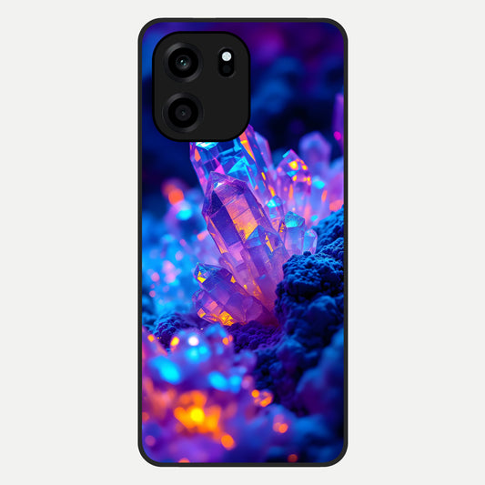  Neon Aura Shards Glass Case For OnePlus Nord CE 6 back cover – full design glossy printed glass finish