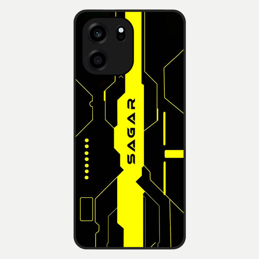  Neon CYBERPUNK Custom Name Glass Case For OnePlus Nord CE 6 back cover – full design glossy printed glass finish