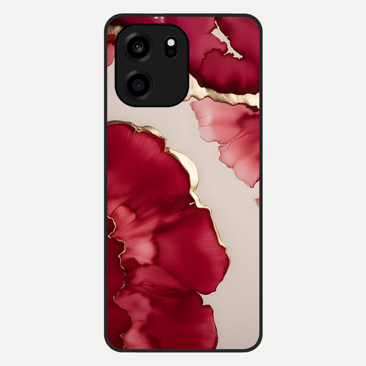  Pink And White Marble Glass Case For OnePlus Nord CE 6 back cover – full design glossy printed glass finish