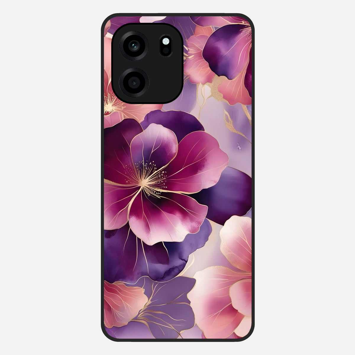  Pink Bouquet Florals Glass Case For OnePlus Nord CE 6 back cover – full design glossy printed glass finish