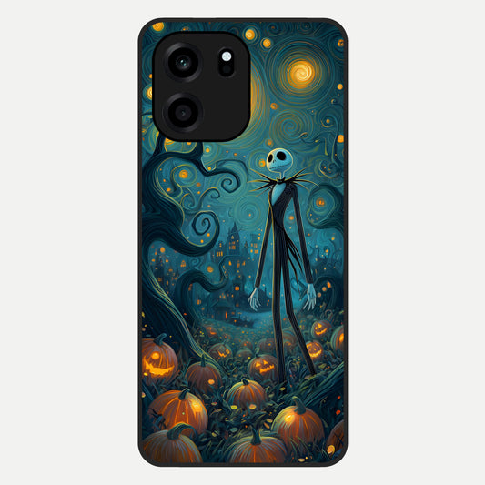  Pumpkin Moon Night Glass Case For OnePlus Nord CE 6 back cover – full design glossy printed glass finish