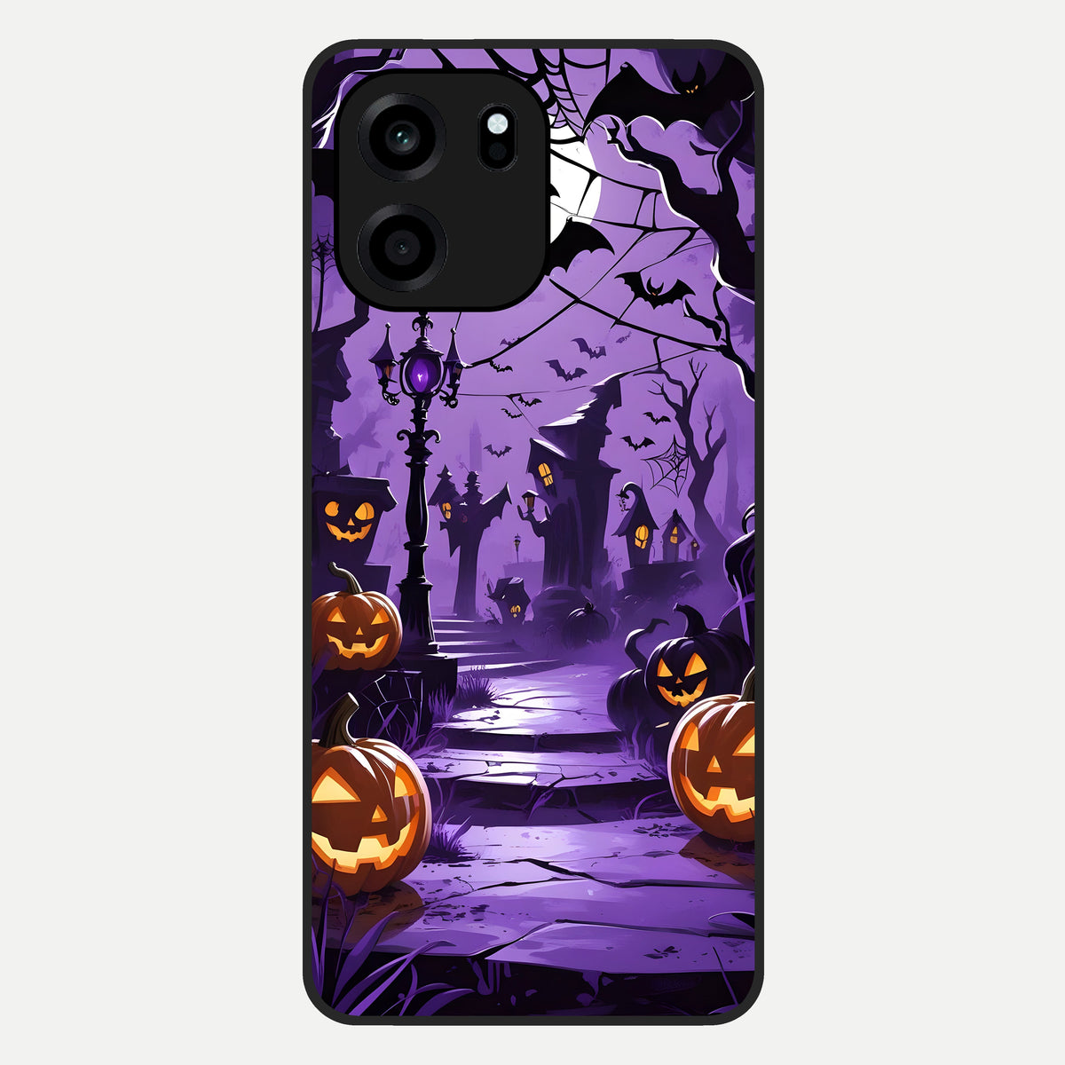  Pumpkin Patch Halloween Glass Case For OnePlus Nord CE 6 back cover – full design glossy printed glass finish