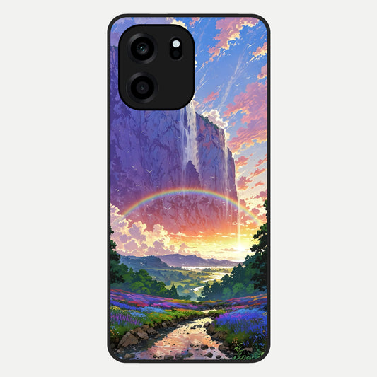  Rainbow Valley Dream Glass Case For OnePlus Nord CE 6 back cover – full design glossy printed glass finish