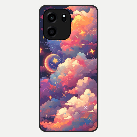  Starlit Dream Clouds Glass Case For OnePlus Nord CE 6 back cover – full design glossy printed glass finish