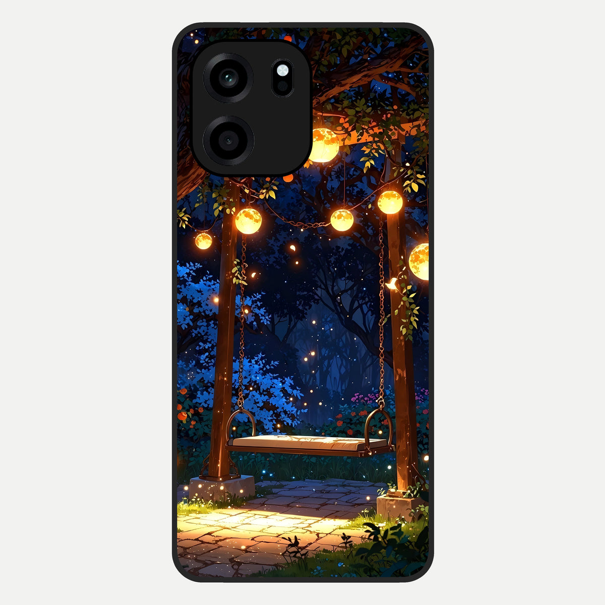 Twilight Garden Swing Glass Case For OnePlus Nord CE 6 back cover – full design glossy printed glass finish