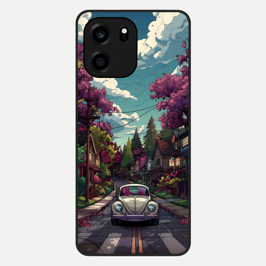 Vintage Street Drive Glass Case For OnePlus Nord CE 6 back cover – full design glossy printed glass finish