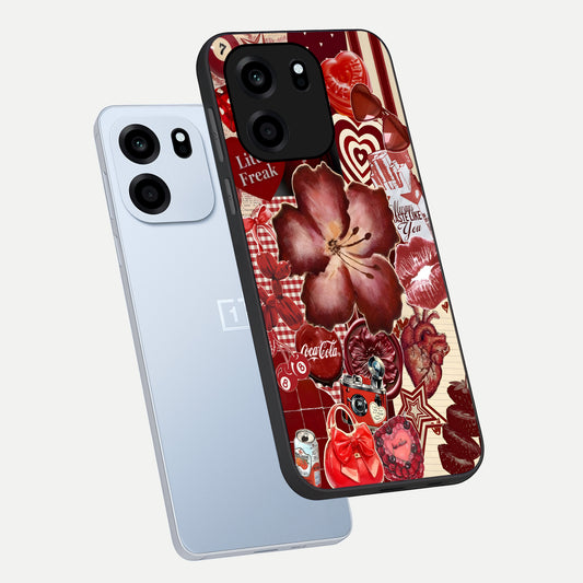  Aesthetic Little Freak phone case For OnePlus Nord CE 6 showing premium glass back cover with detailed artwork