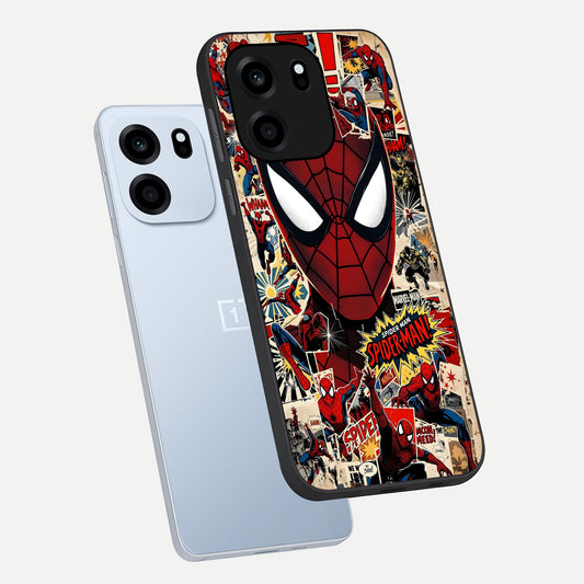  Aesthetic Wonder Spider phone case For OnePlus Nord CE 6 showing premium glass back cover with detailed artwork