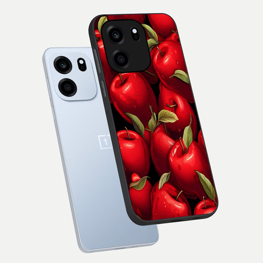  Apple Pattern phone case For OnePlus Nord CE 6 showing premium glass back cover with detailed artwork