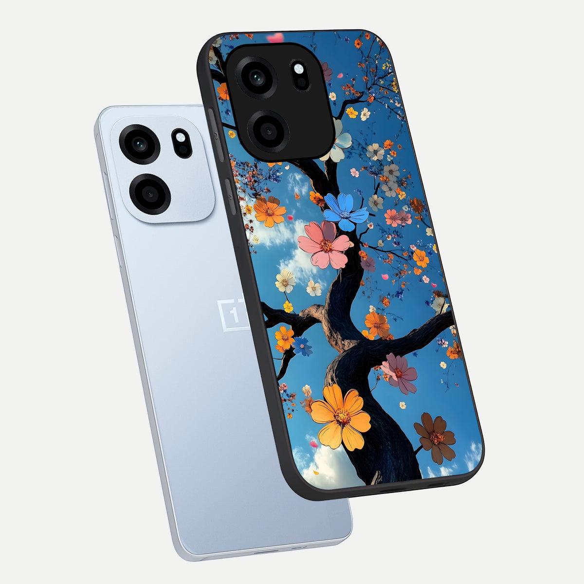  Blossom Dream Sky phone case For OnePlus Nord CE 6 showing premium glass back cover with detailed artwork