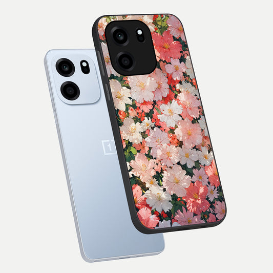  Blush Bloom Field phone case For OnePlus Nord CE 6 showing premium glass back cover with detailed artwork