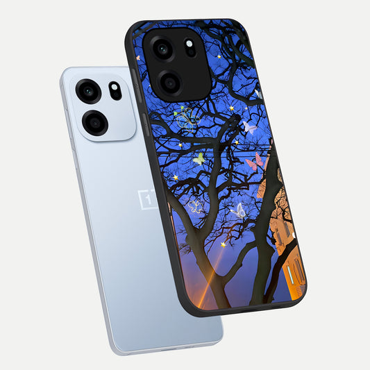  Butterfly Night Magic phone case For OnePlus Nord CE 6 showing premium glass back cover with detailed artwork