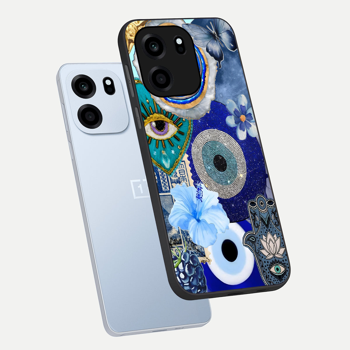  Celestial Blue Vision phone case For OnePlus Nord CE 6 showing premium glass back cover with detailed artwork