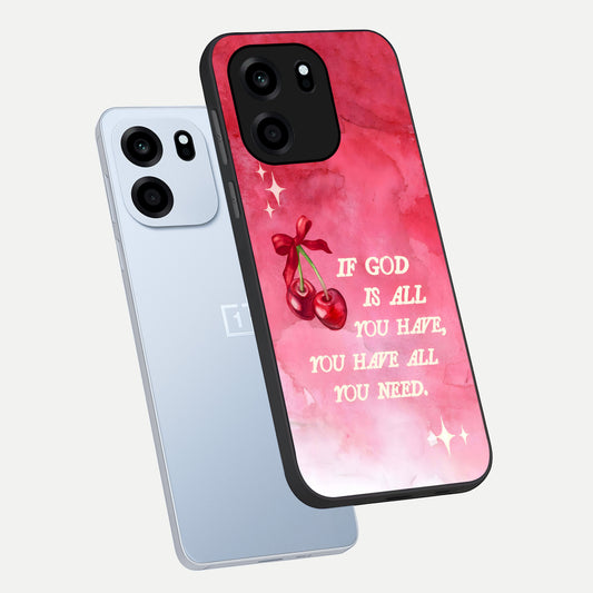  Cherry Quote phone case For OnePlus Nord CE 6 showing premium glass back cover with detailed artwork