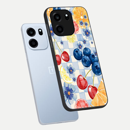  Citrus Bloom Joy phone case For OnePlus Nord CE 6 showing premium glass back cover with detailed artwork