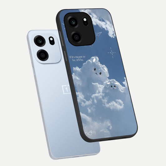  Cloud Bunny Dreams phone case For OnePlus Nord CE 6 showing premium glass back cover with detailed artwork