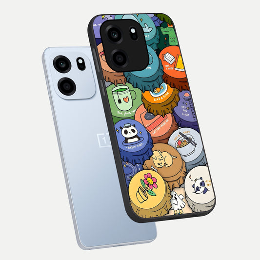  Coins Patterns phone case For OnePlus Nord CE 6 showing premium glass back cover with detailed artwork