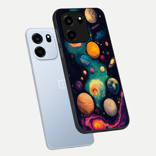  Cosmic Planet Journey phone case For OnePlus Nord CE 6 showing premium glass back cover with detailed artwork