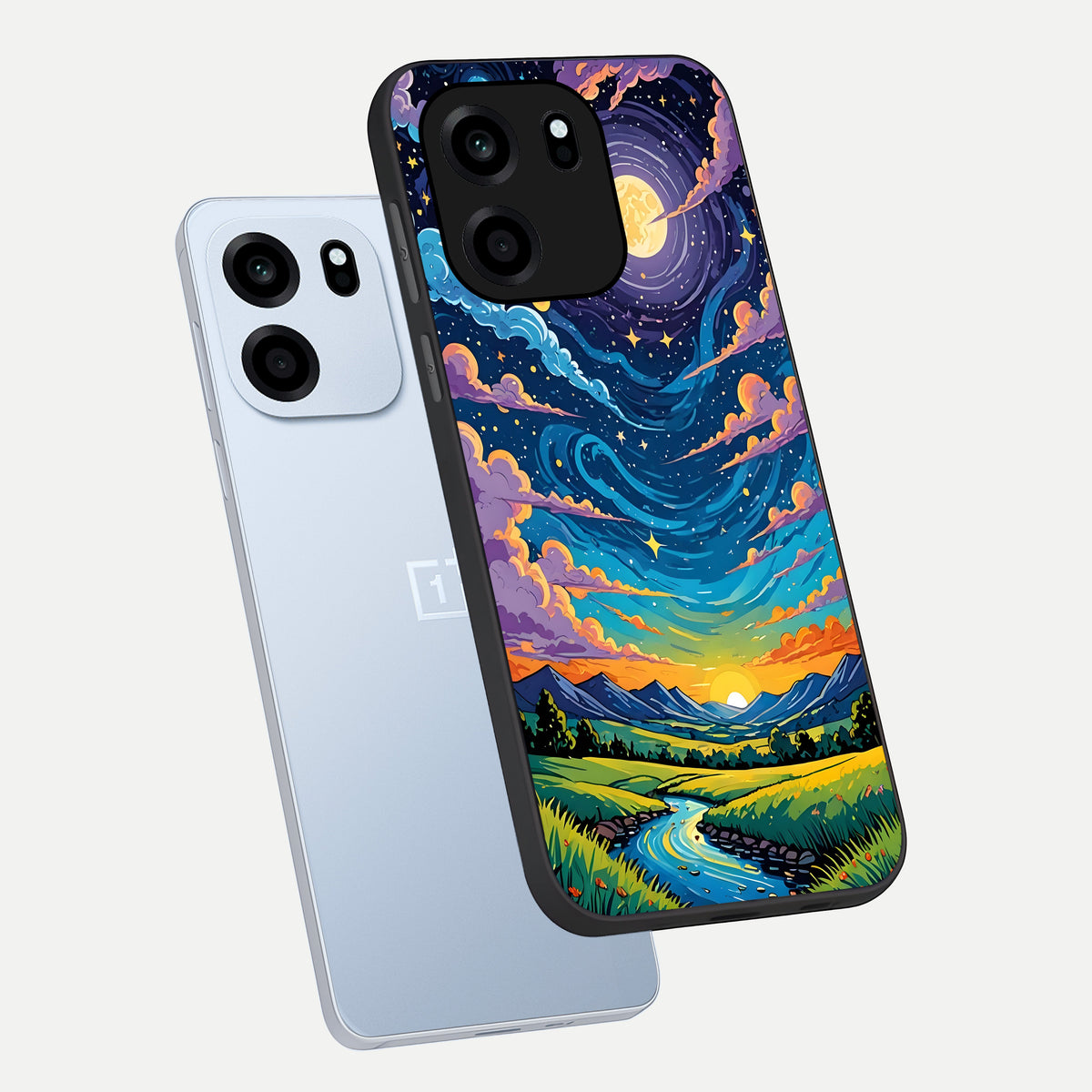  Dreamy Night Landscape phone case For OnePlus Nord CE 6 showing premium glass back cover with detailed artwork