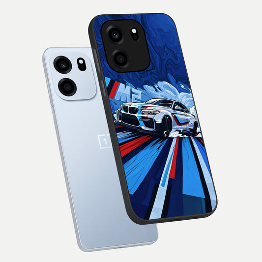  Drift Power Rush phone case For OnePlus Nord CE 6 showing premium glass back cover with detailed artwork
