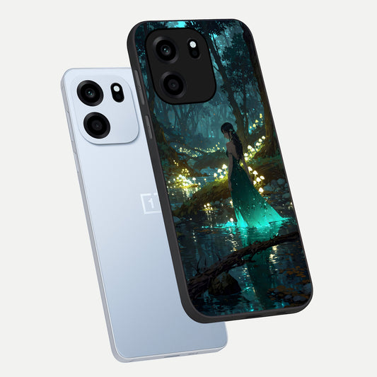  Enchanted Forest Glow phone case For OnePlus Nord CE 6 showing premium glass back cover with detailed artwork