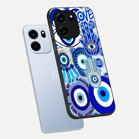  Evil Eyes Dream phone case For OnePlus Nord CE 6 showing premium glass back cover with detailed artwork