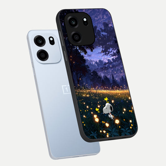  Firefly Meadow Magic phone case For OnePlus Nord CE 6 showing premium glass back cover with detailed artwork