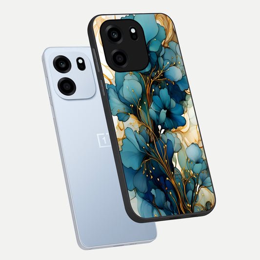 Golden Bloom Symphony phone case For OnePlus Nord CE 6 showing premium glass back cover with detailed artwork