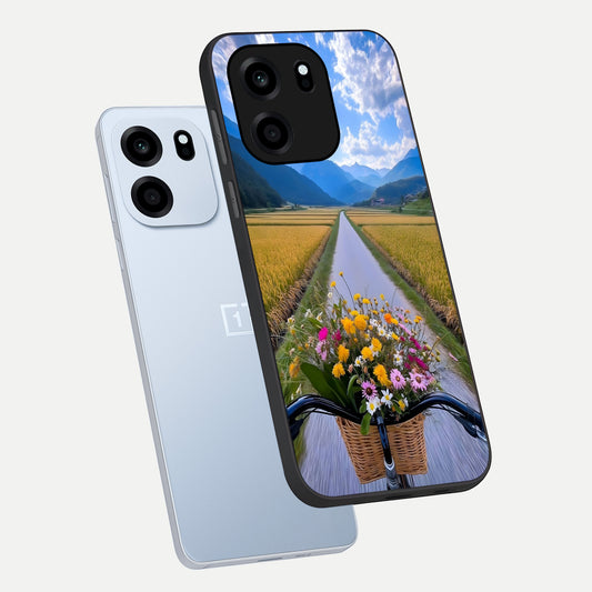 Golden Field Journey phone case For OnePlus Nord CE 6 showing premium glass back cover with detailed artwork