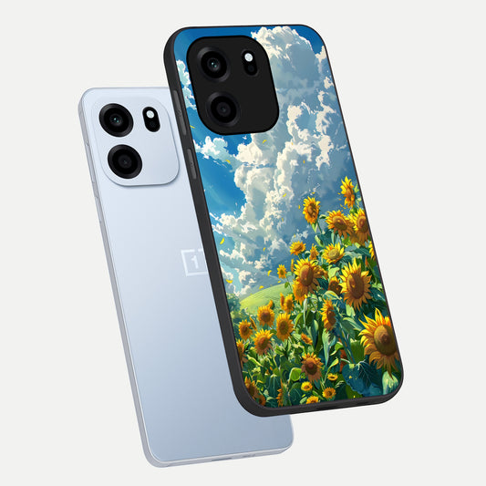  Golden Sun Glory phone case For OnePlus Nord CE 6 showing premium glass back cover with detailed artwork