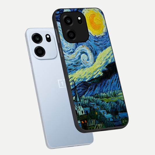  Inspired Van Gogh Art phone case For OnePlus Nord CE 6 showing premium glass back cover with detailed artwork