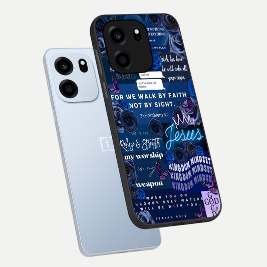  Kingdom Faith Glow phone case For OnePlus Nord CE 6 showing premium glass back cover with detailed artwork