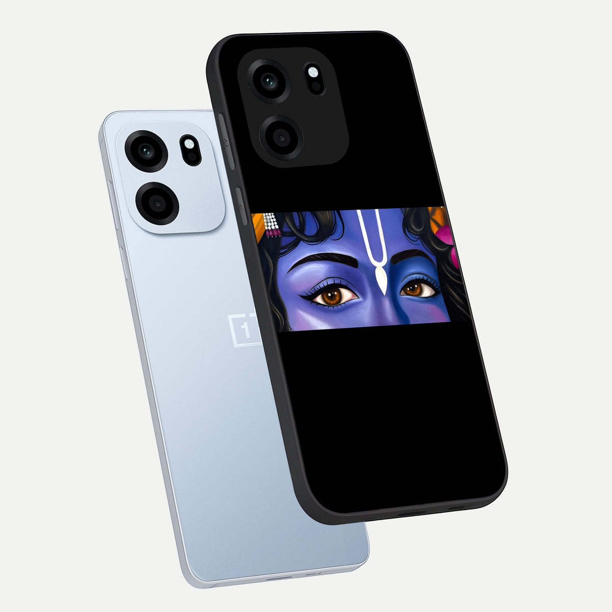  Krishna Eye phone case For OnePlus Nord CE 6 showing premium glass back cover with detailed artwork
